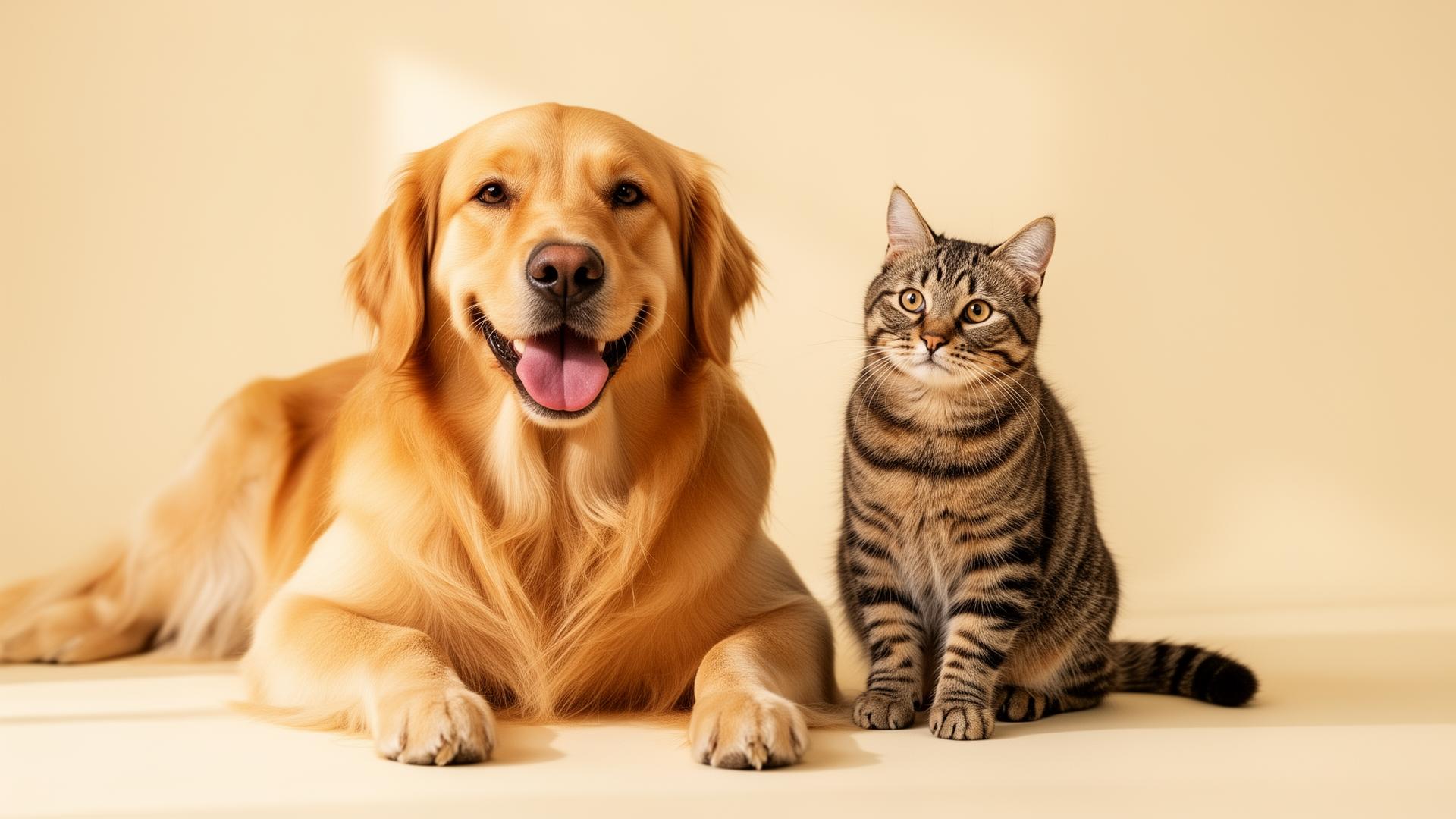 A dog and cat resting together